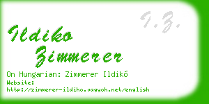 ildiko zimmerer business card